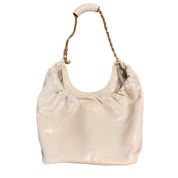 Elegant Lulus Gold Chain Chic Cream Women's Bag - Picture 2 of 7